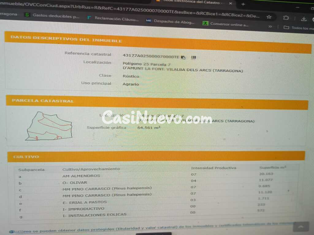 Suelo rústico en Venta en Vilalba Dels Arcs Tarragona - foto 2