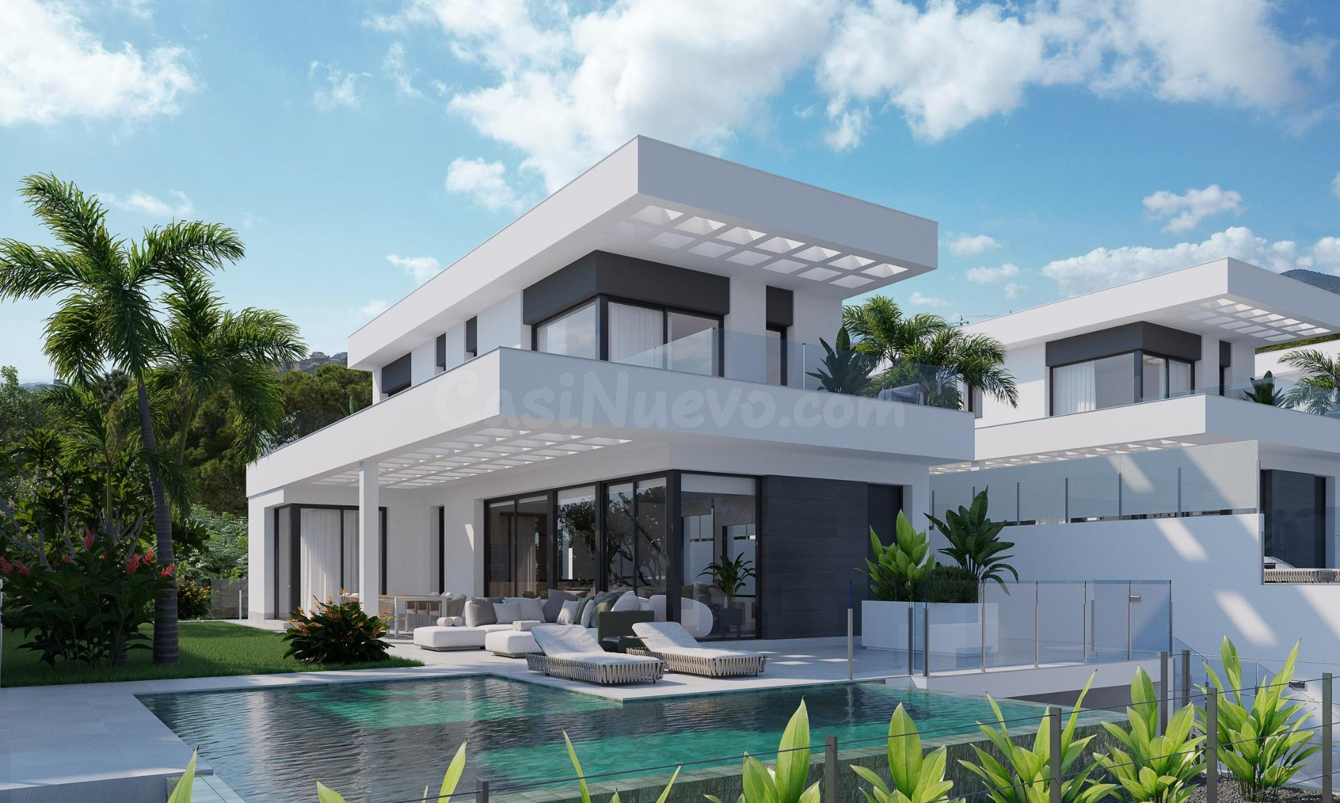 VILLAS DE OBRA NUEVA EN FINESTRAT CON VISTAS AL MAR