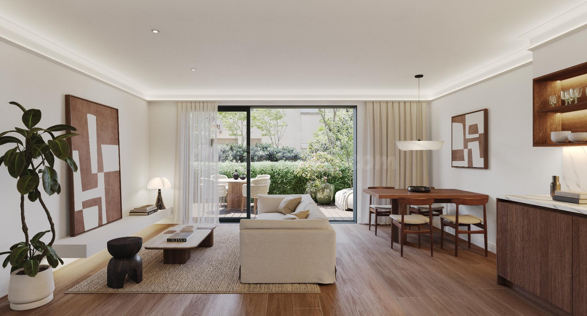 Planta baja de dos habitaciones con piscina comunitaria en El Molinar, Obra Nueva