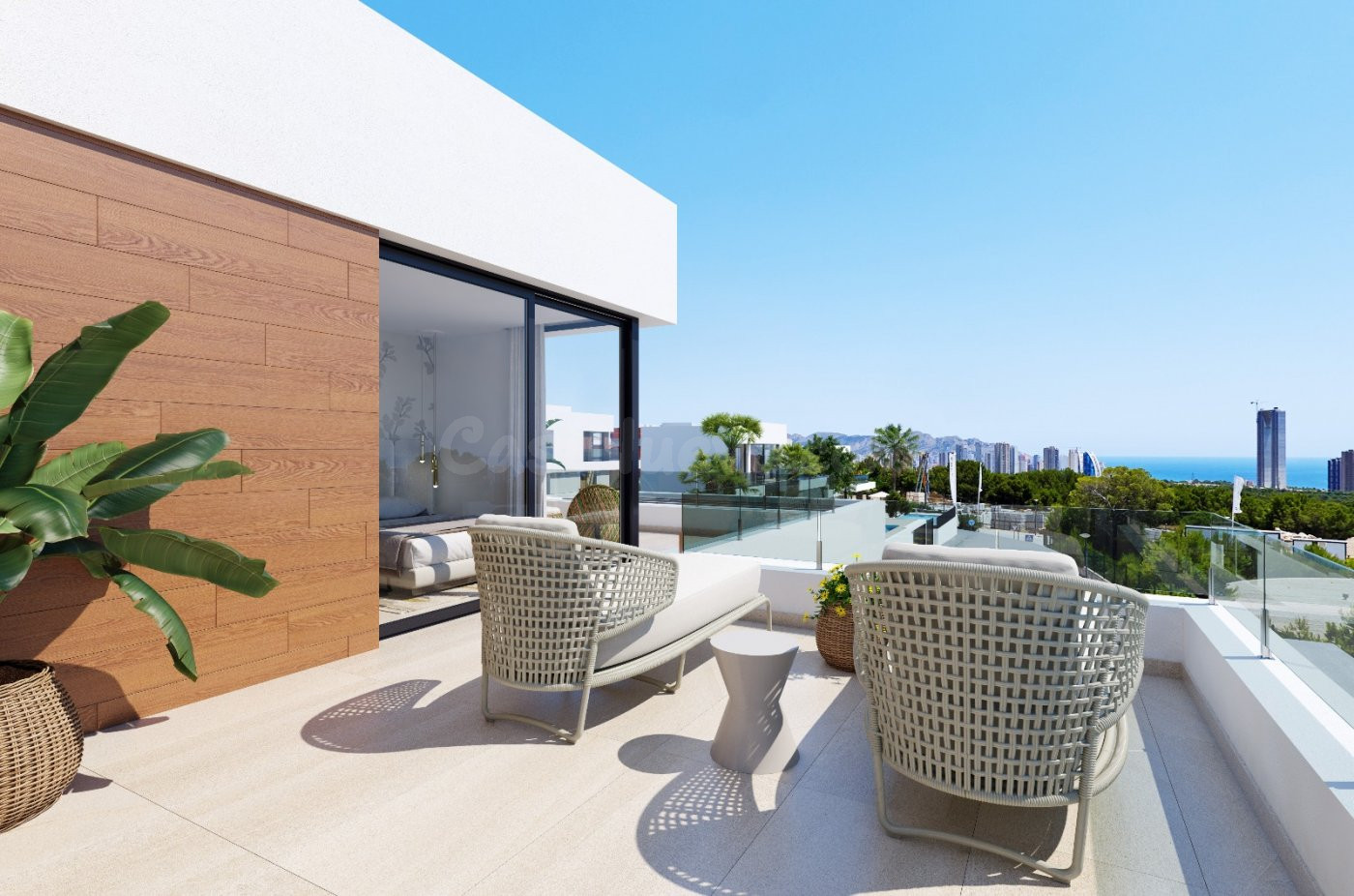 VILLAS DE OBRA NUEVA MODERNAS CON VISTAS AL MAR EN SIERRA CORTINA