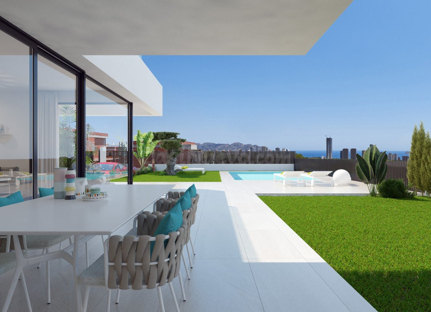 VILLAS DE OBRA NUEVA MODERNAS CON VISTAS AL MAR EN SIERRA CORTINA