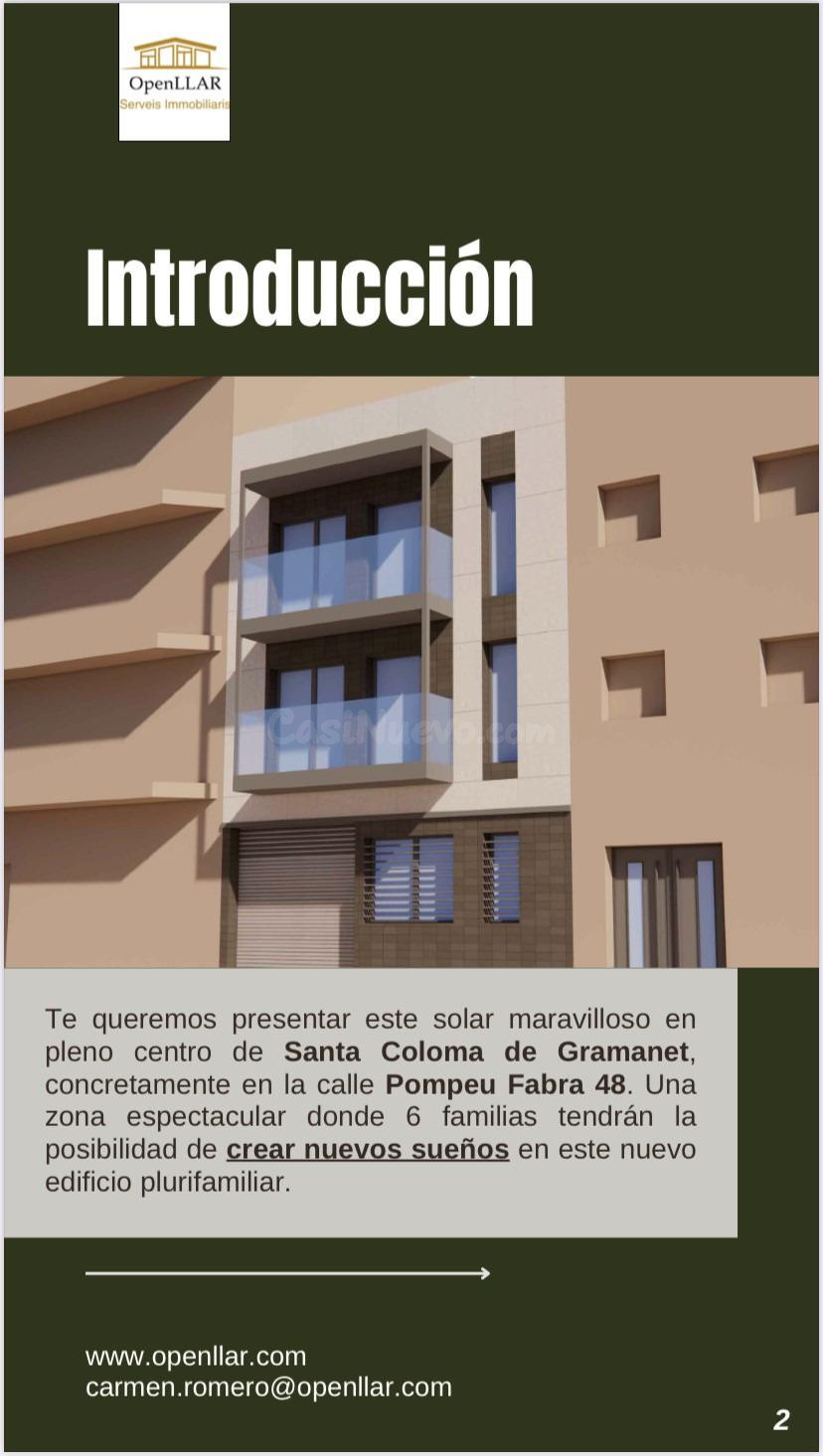 SOLAR Ideal construcción 6 pisos, terrazas, parking y trastero.