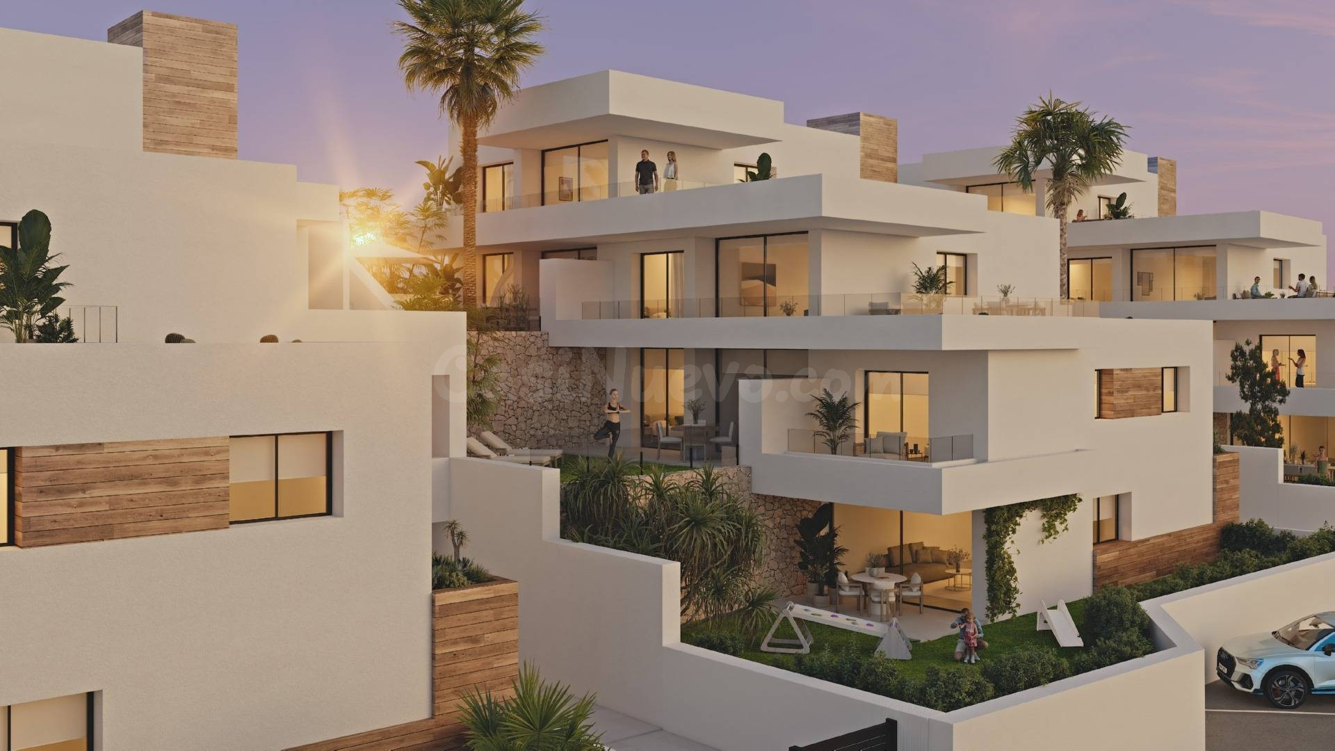 Extraordinarios apartamentos de 3 dormitorios a la venta en Benitachell con vistas panorámicas.
