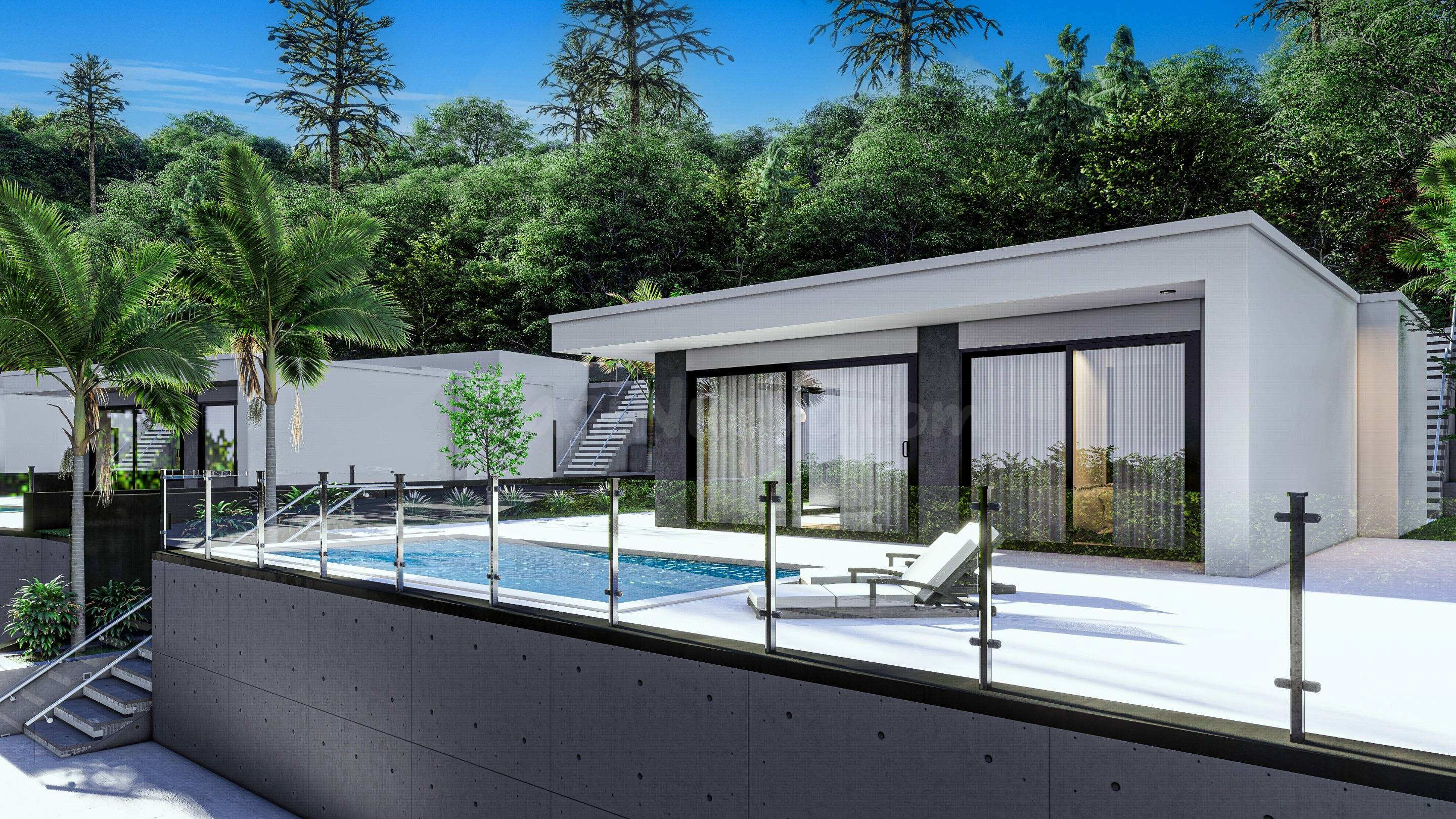 Villa con piscina privada y vistas al mar en venta en Monte Solana Pedreguer. Costa Blanca.