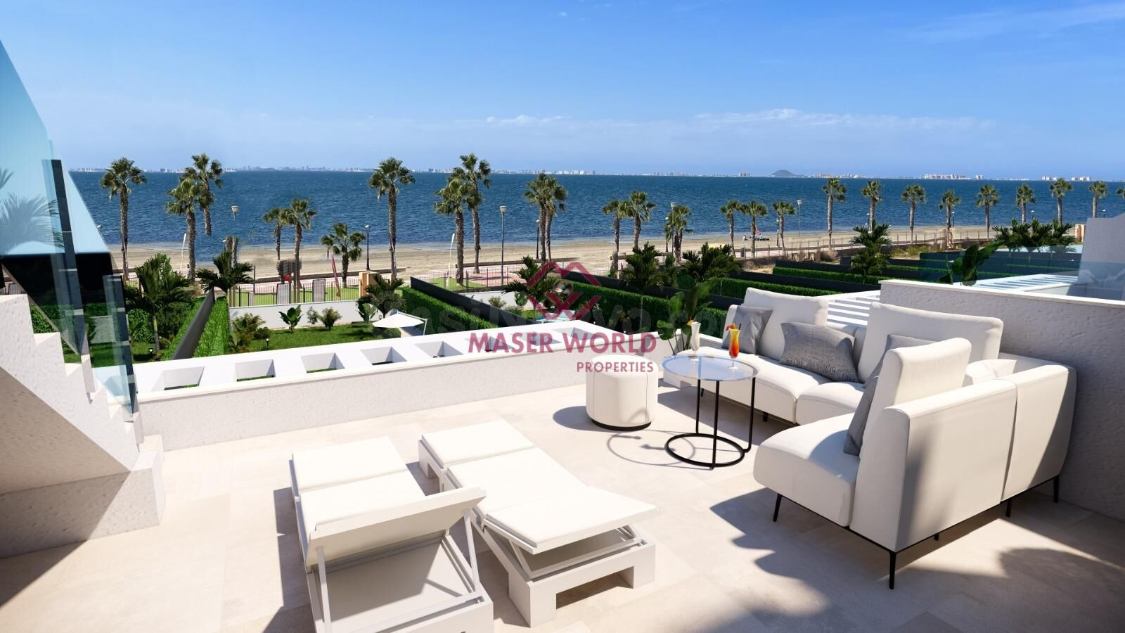 Villas de lujo de nueva construcción frente al mar en Los Alcázares