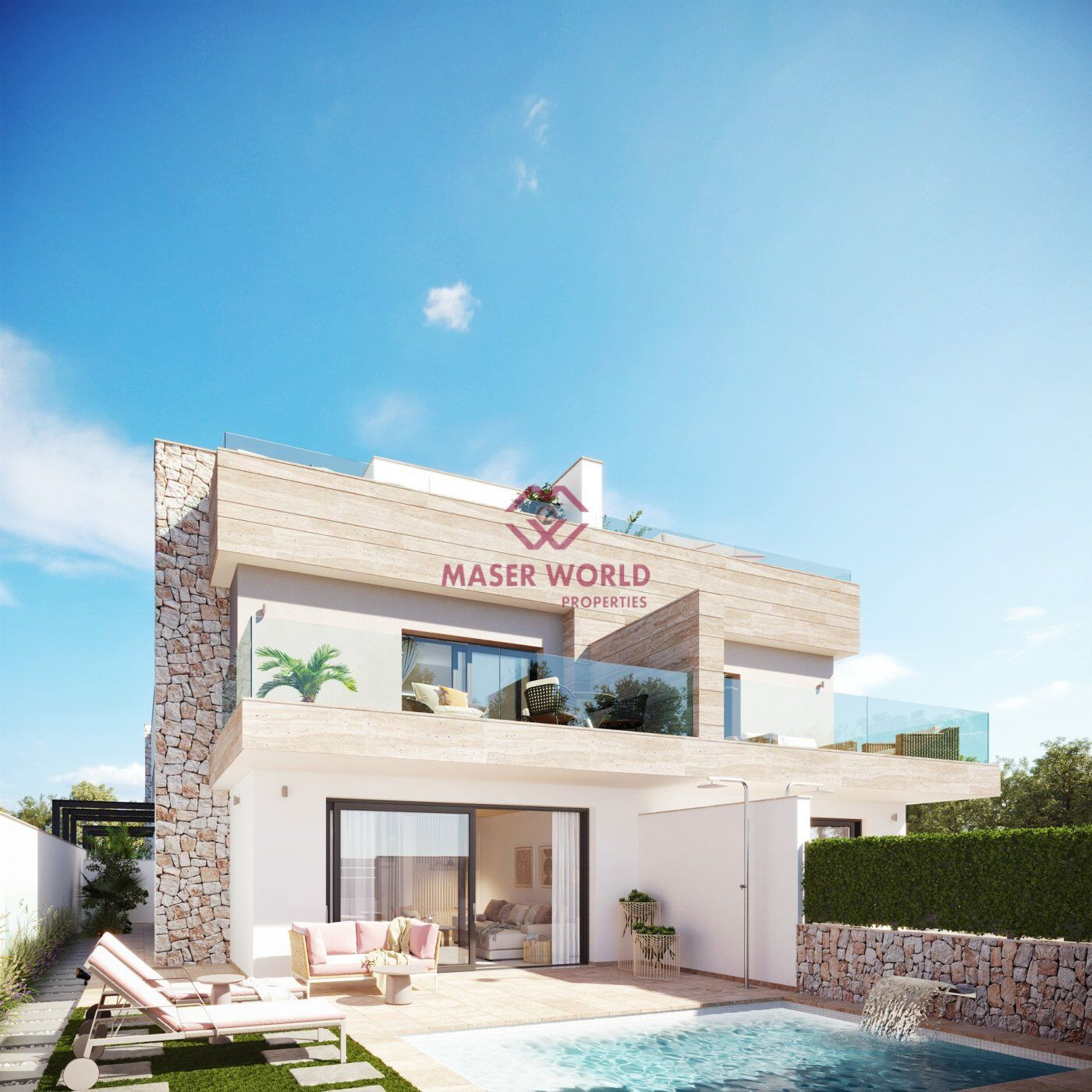 Villas modernas de nueva construcción en venta en San Pedro del Pinatar cerca de la playa