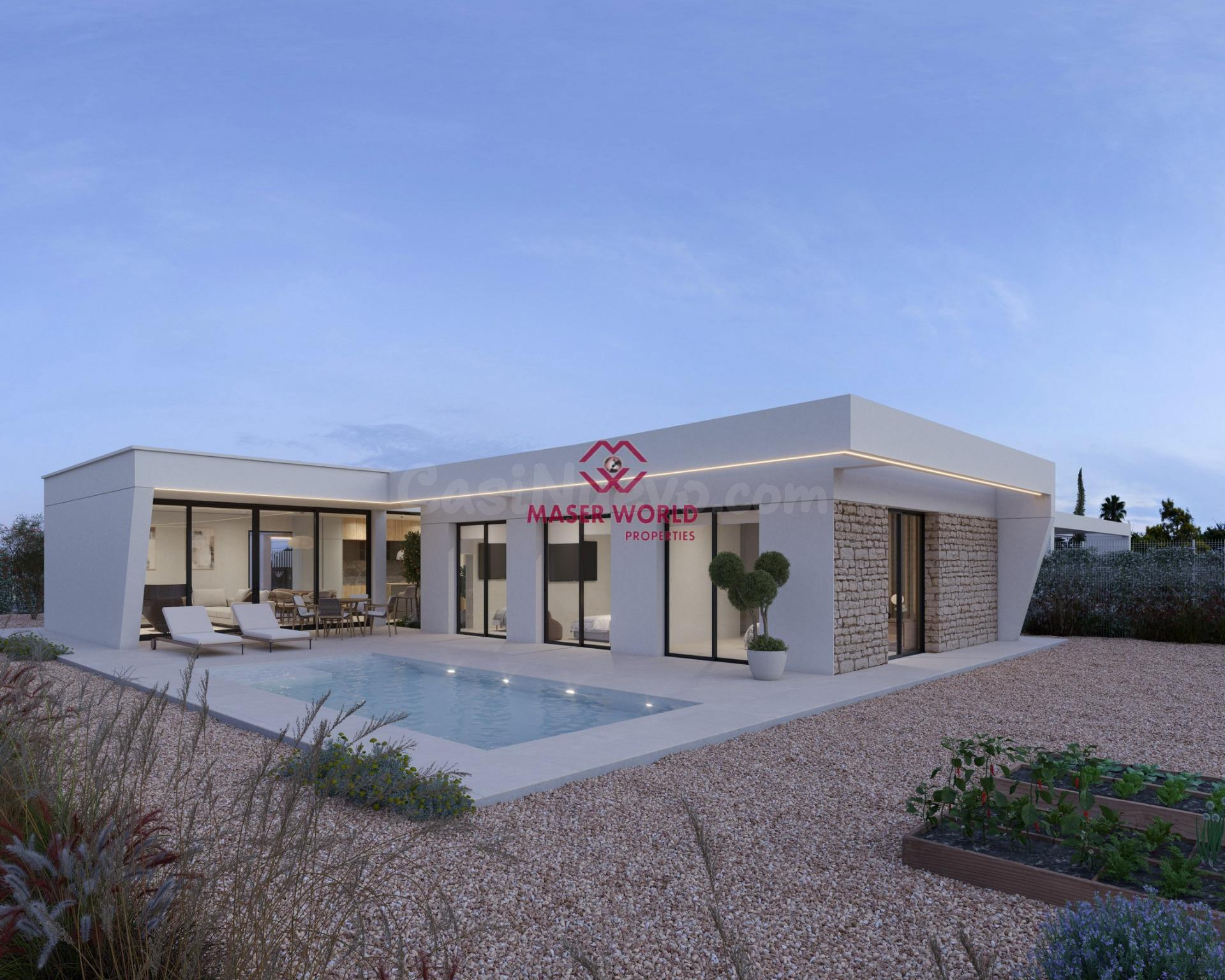Exclusivas villas en primera línea de golf en Hacienda del Álamo, Costa Cálida