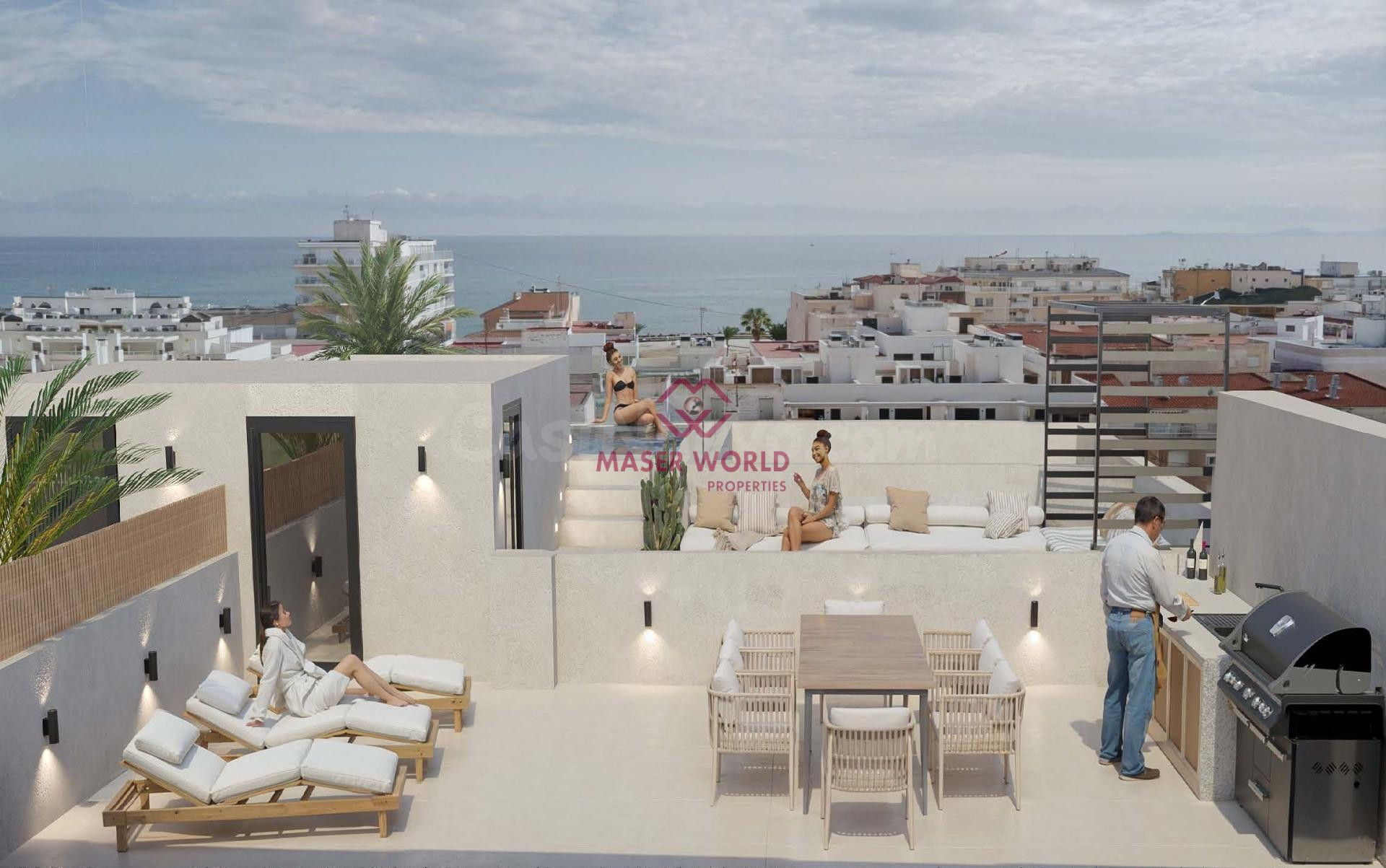 Apartamentos modernos en venta a solo 250 m de la playa de El Cura en Torrevieja, Costa Blanca