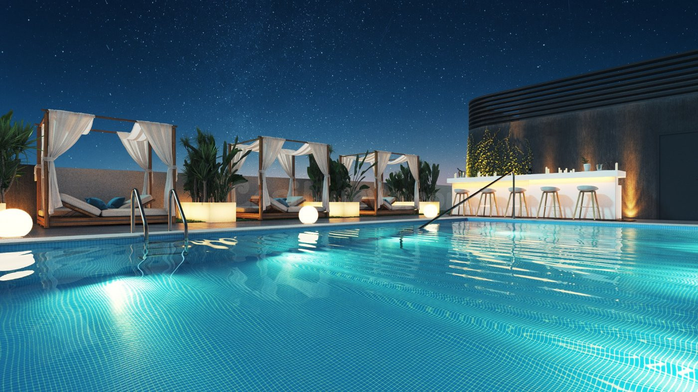 Piso en el centro con vistas despejadas con plaza de aparcamiento y trastero con piscina comunitaria