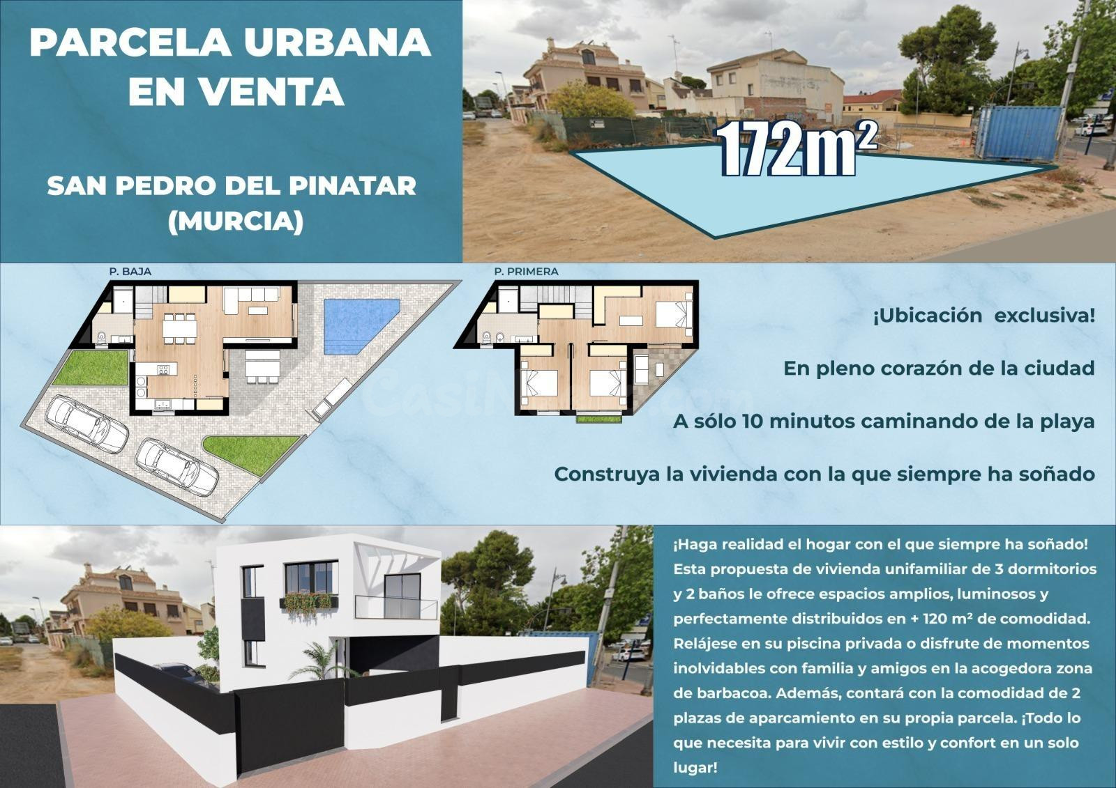 SOLAR EN SAN PEDRO DEL PINATAR: UBICACIÓN PRIVILEGIADA A 1 KM DEL MAR