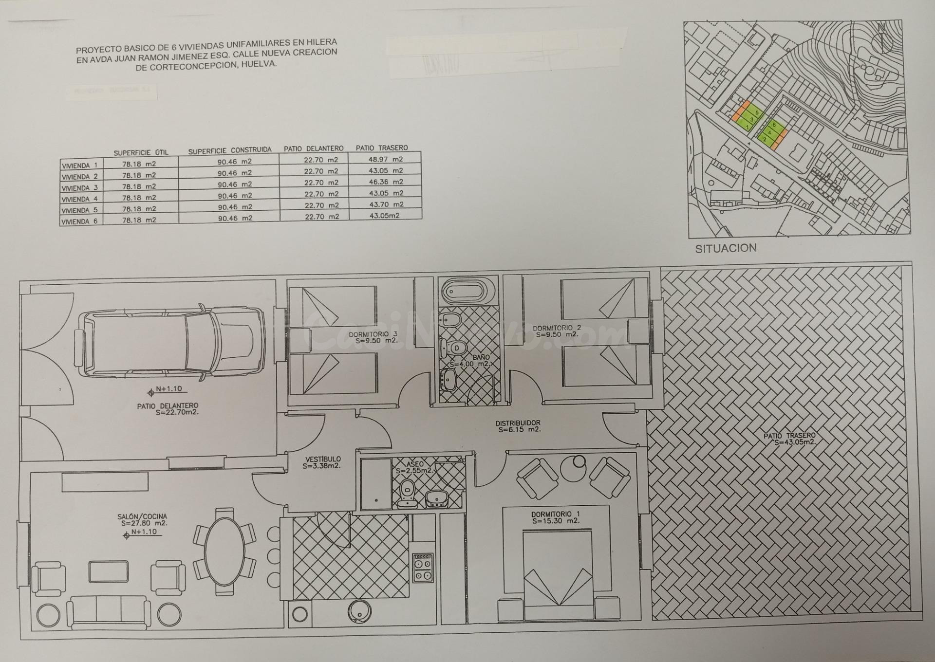 SOLAR PARA LA CONSTRUCCIÓN DE 6 VIVIENDAS ADOSADAS EN CORTEC