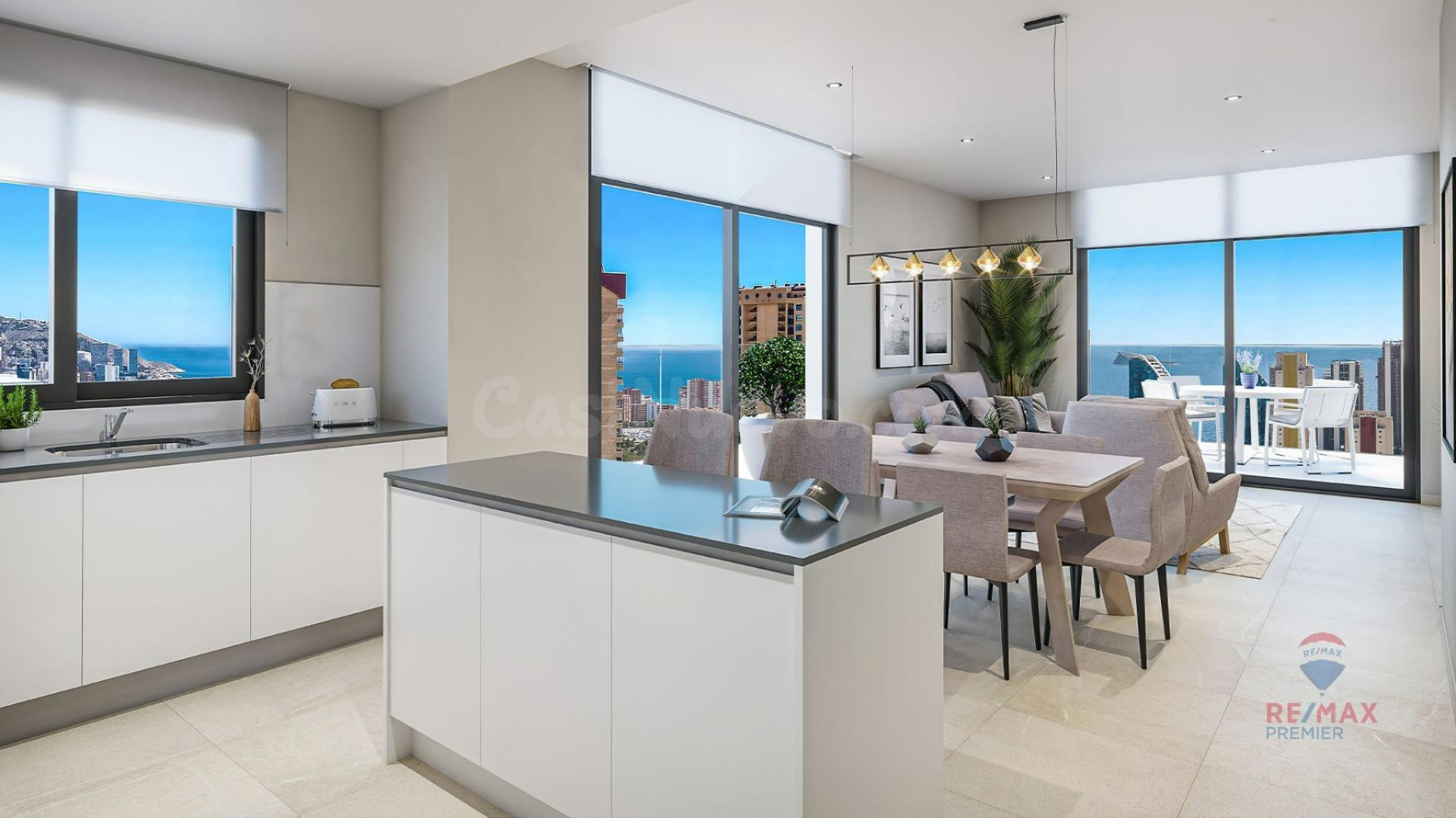 Ático de 3 habitaciones y 2 baños en el Eagle Tower de Benidorm