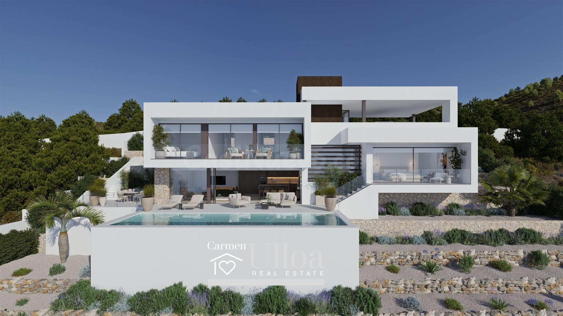 VILLA DE DISEÑO CONTEMPORÁNEO CON VISTAS AL MAR EN ALTEA