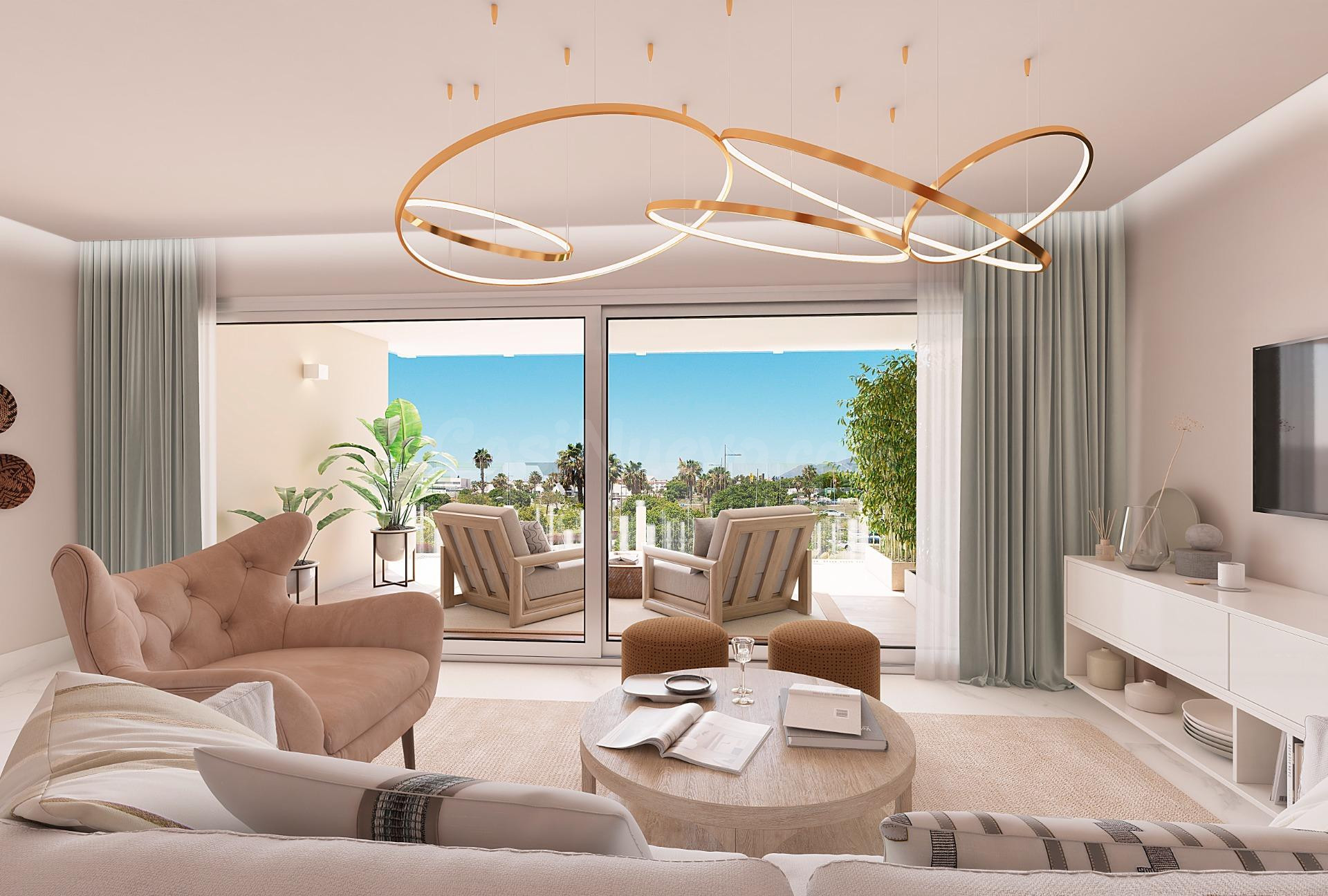 Modernos pisos y áticos a estrenar junto a la playa en Nueva Alcántara,Marbella