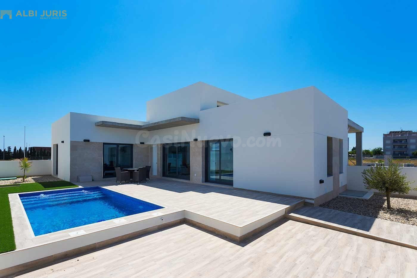 Villa moderna en una sola planta