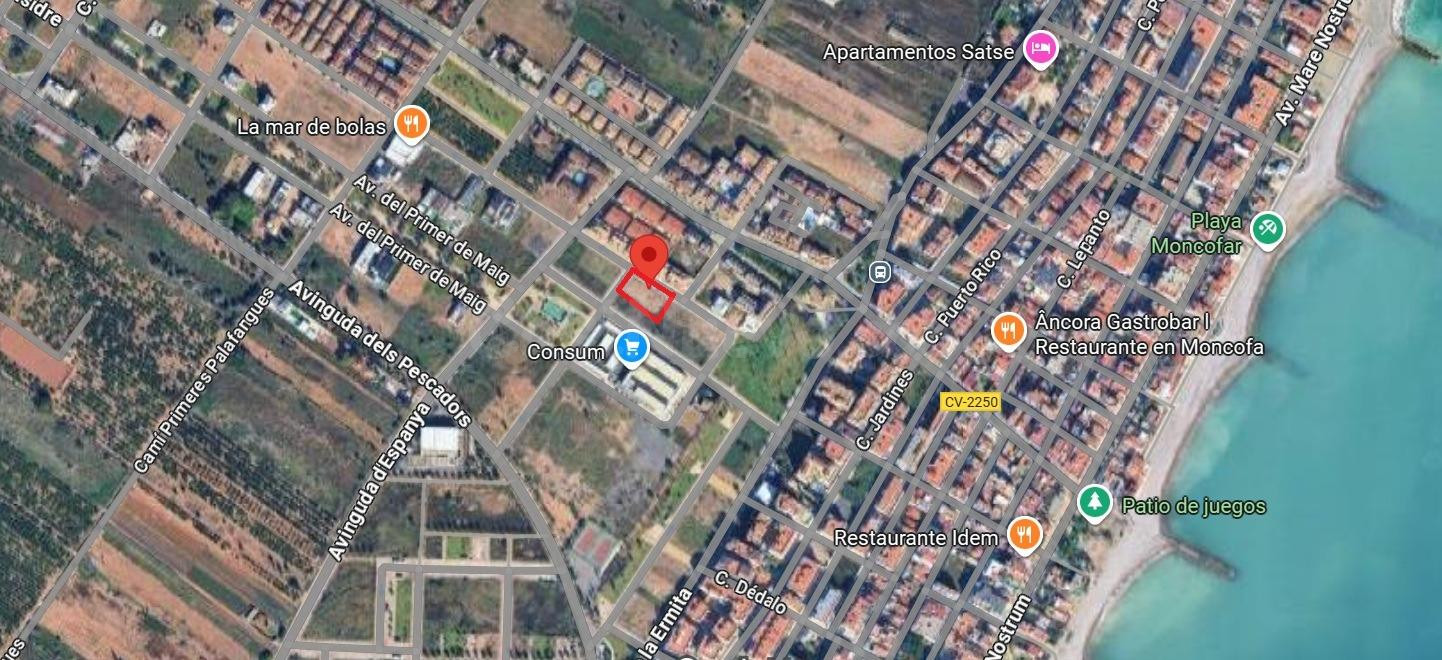 Terreno urbano en venta en Moncofa – Zona Palafangues  Precio de venta: 285.000 €
