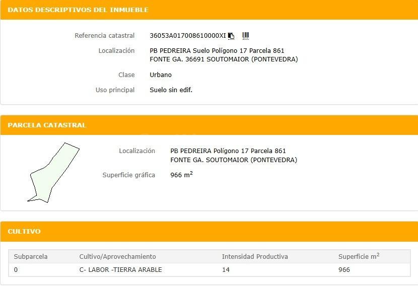 Terreno edificable para vivienda unifamiliar de 966m2 en Sou