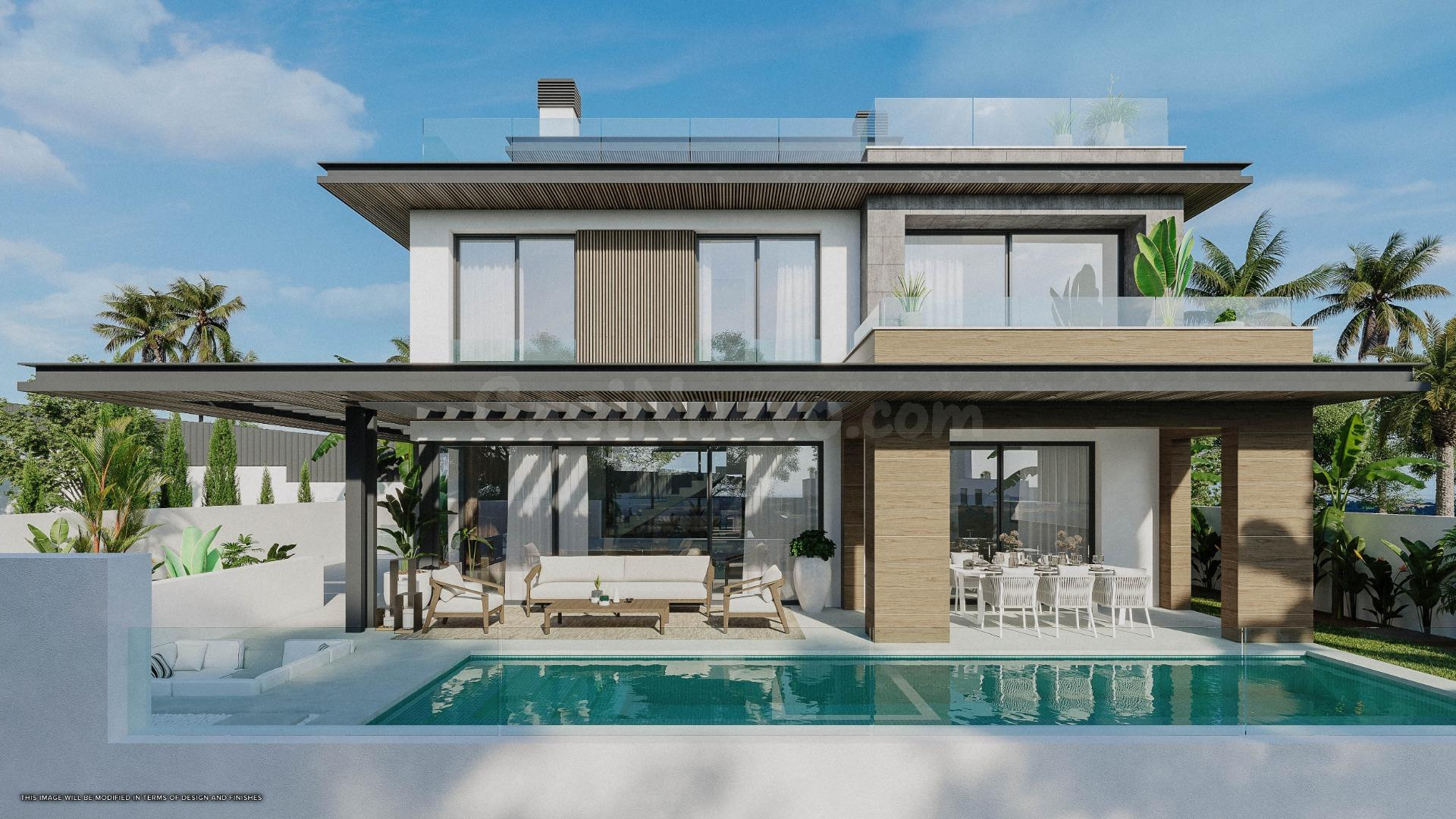 Una colección de villas de lujo en un complejo cerrado en La Cala de Mijas