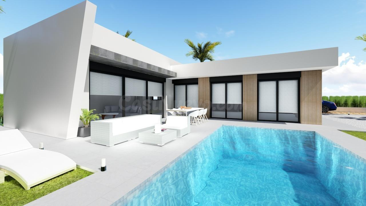 Modernas villas independientes en una planta con piscina privada