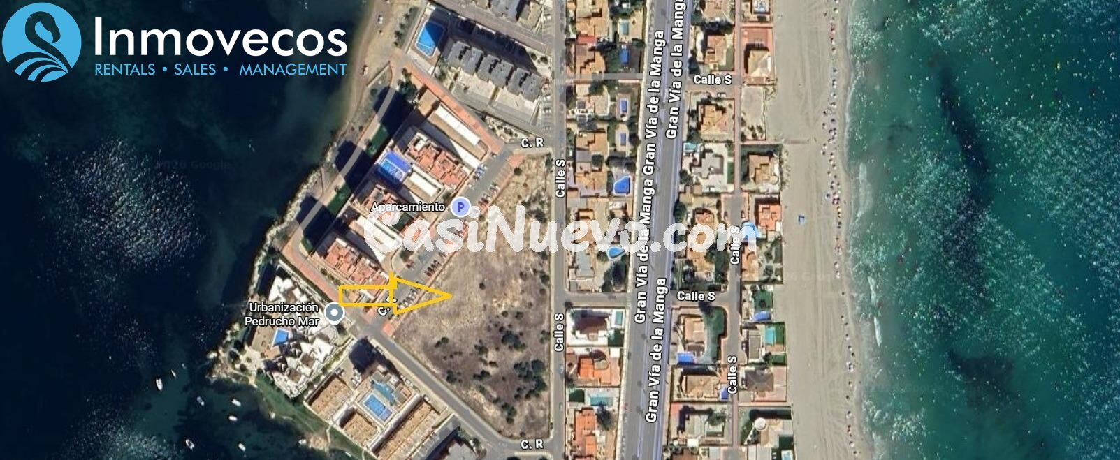 Parcela urbana en venta en el Km 9 de La Manga del Mar Menor.