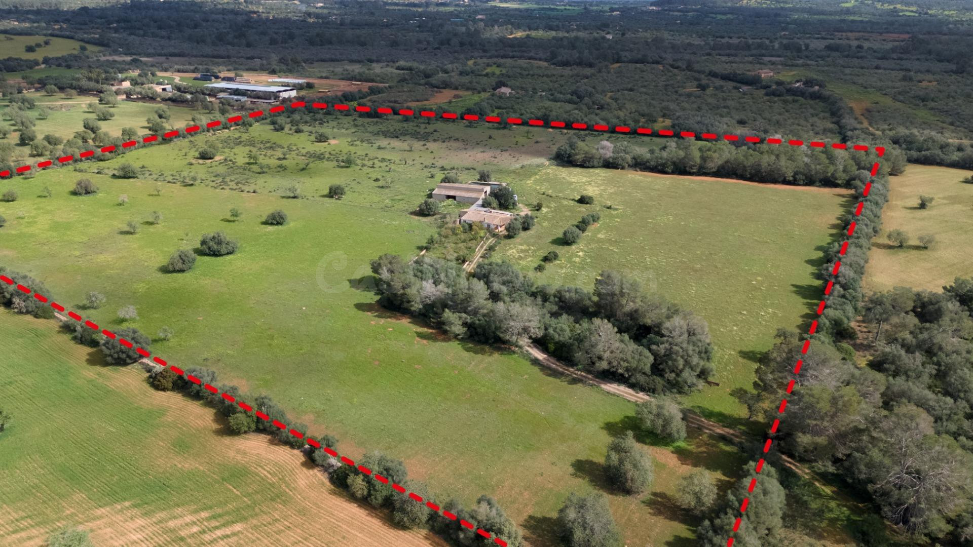 Finca rústica de más de 10 hectáreas con vivienda, nave agrícola y total privacidad en Porreres.