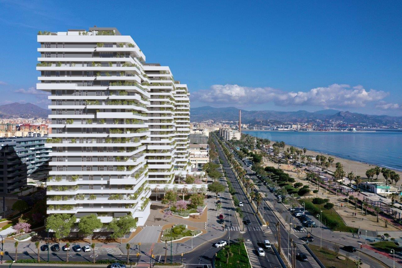 ESPECTACULAR OBRA NUEVA DE LUJO EN 1ª LÍNEA DE PLAYA EN MÁLAGA ESTE CON VISTAS AL MAR  !!!