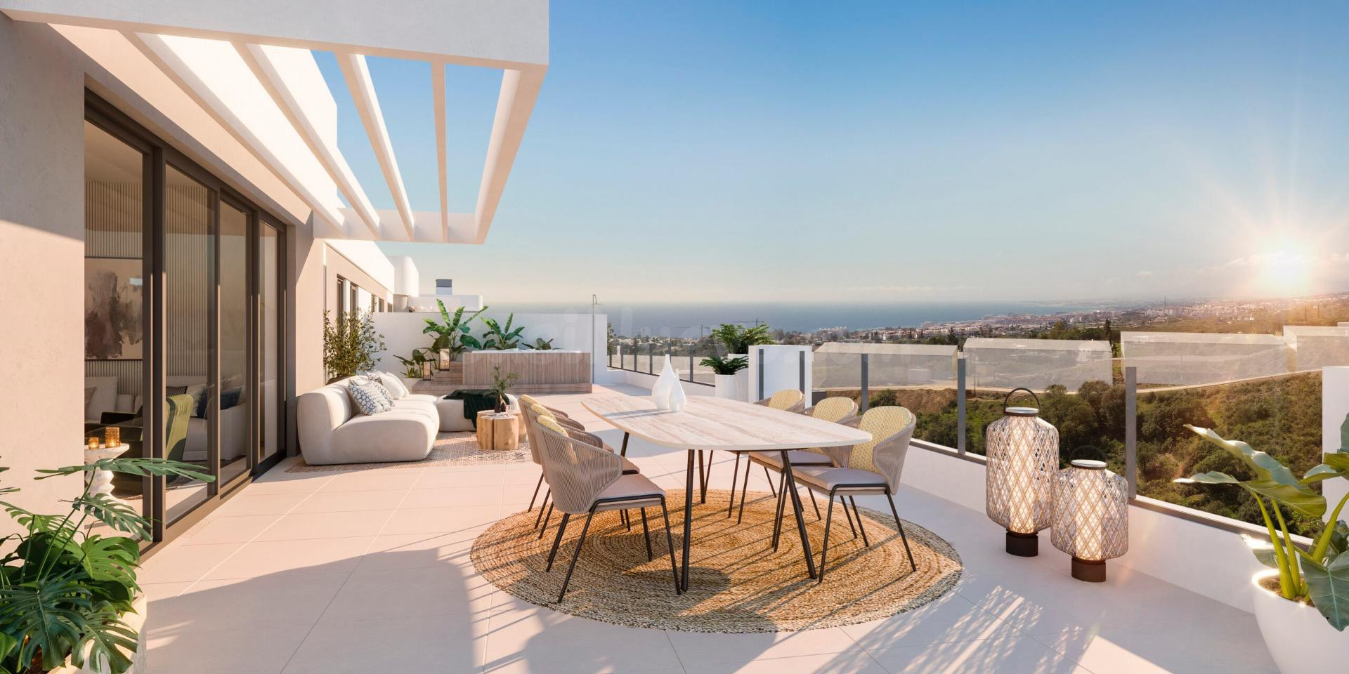 VIVIENDAS DE OBRA NUEVA EN MARBELLA CON VISTAS AL MAR Y AMPLIAS TERRAZAS