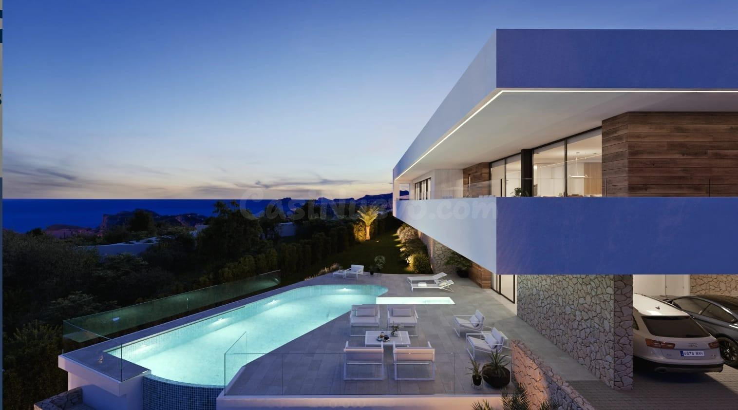 Una villa de lujo con piscina infinita y diseño contemporáneo