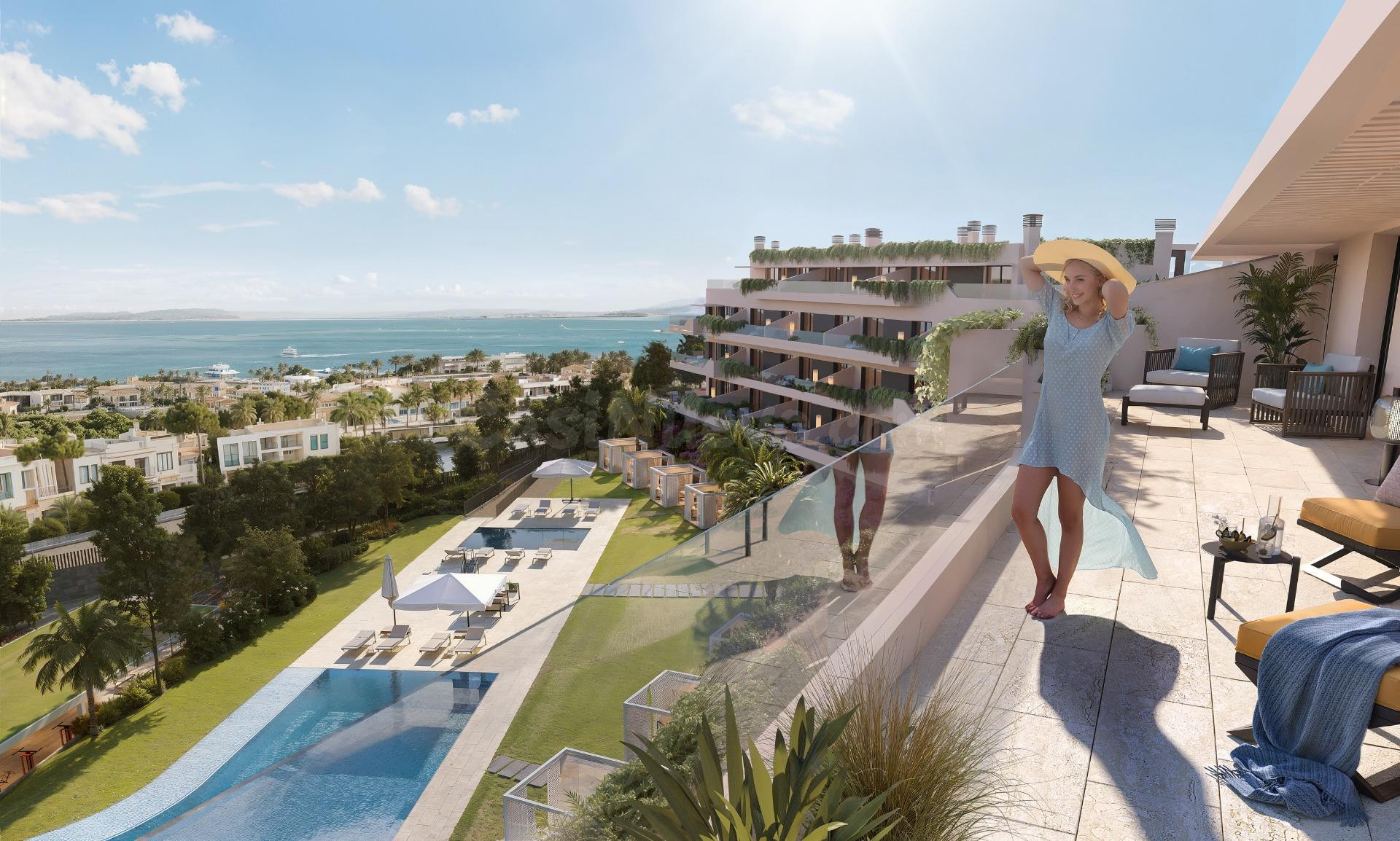 Apartamento A ESTRENAR! 3 DORM, TERRAZAS con VISTAS AL MAR!! Piscinas, golf, gym, todo a pasos del mar!!