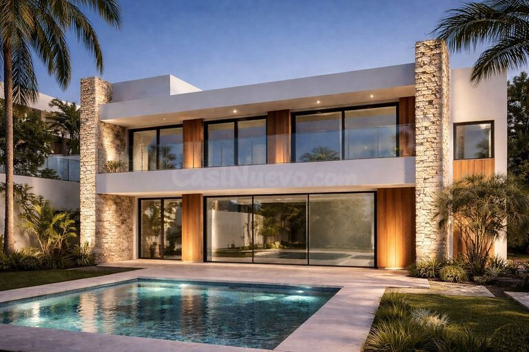 Villa de lujo  en venta con vistas al mar, piscina y solárium en La Capellanía – Benalmádena Costa (Higuerón)
