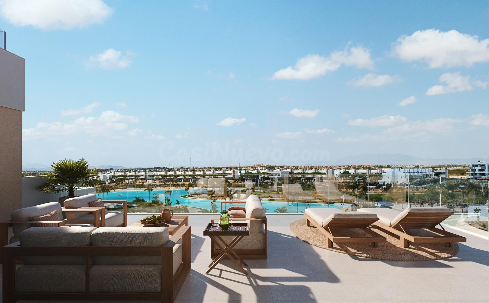 Apartamentos de lujo de nueva construcción en venta en el complejo Santa Rosalia Lake and Life Resort, en Murcia
