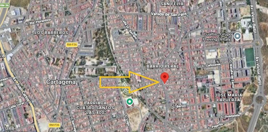 Parcela Urbana en Esquina en Barrio Peral (Cartagena) con Estudio Geotécnico y Proyecto Incluido