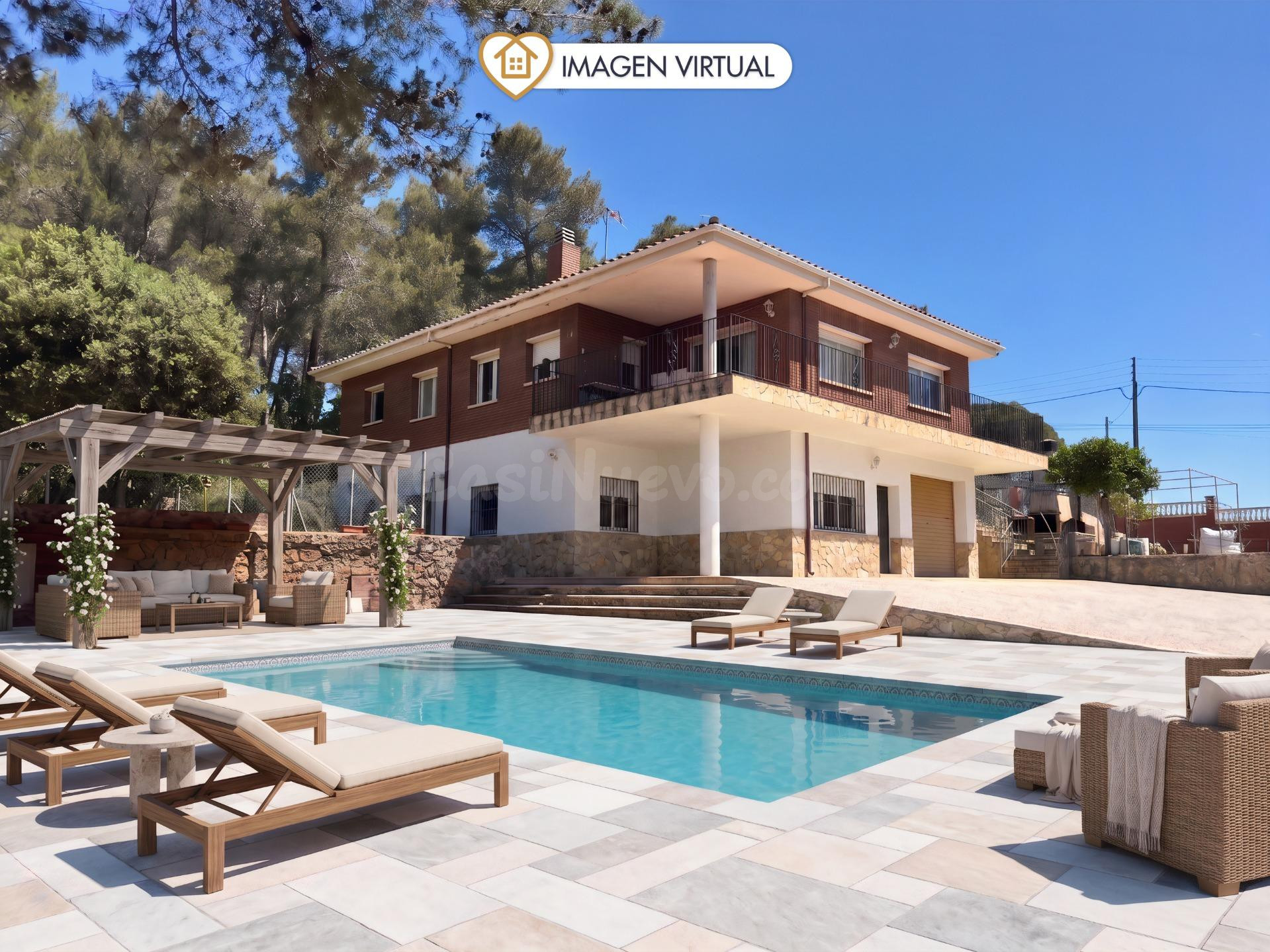 Espectacular casa independiente con dos viviendas, gran parcela y vistas, a solo 30 min de Barcelona