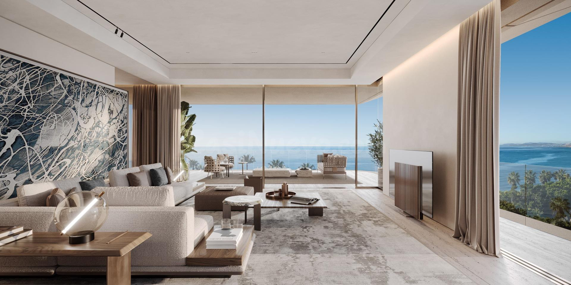 Apartamento de 3 dormitorios frontal mar Estepona