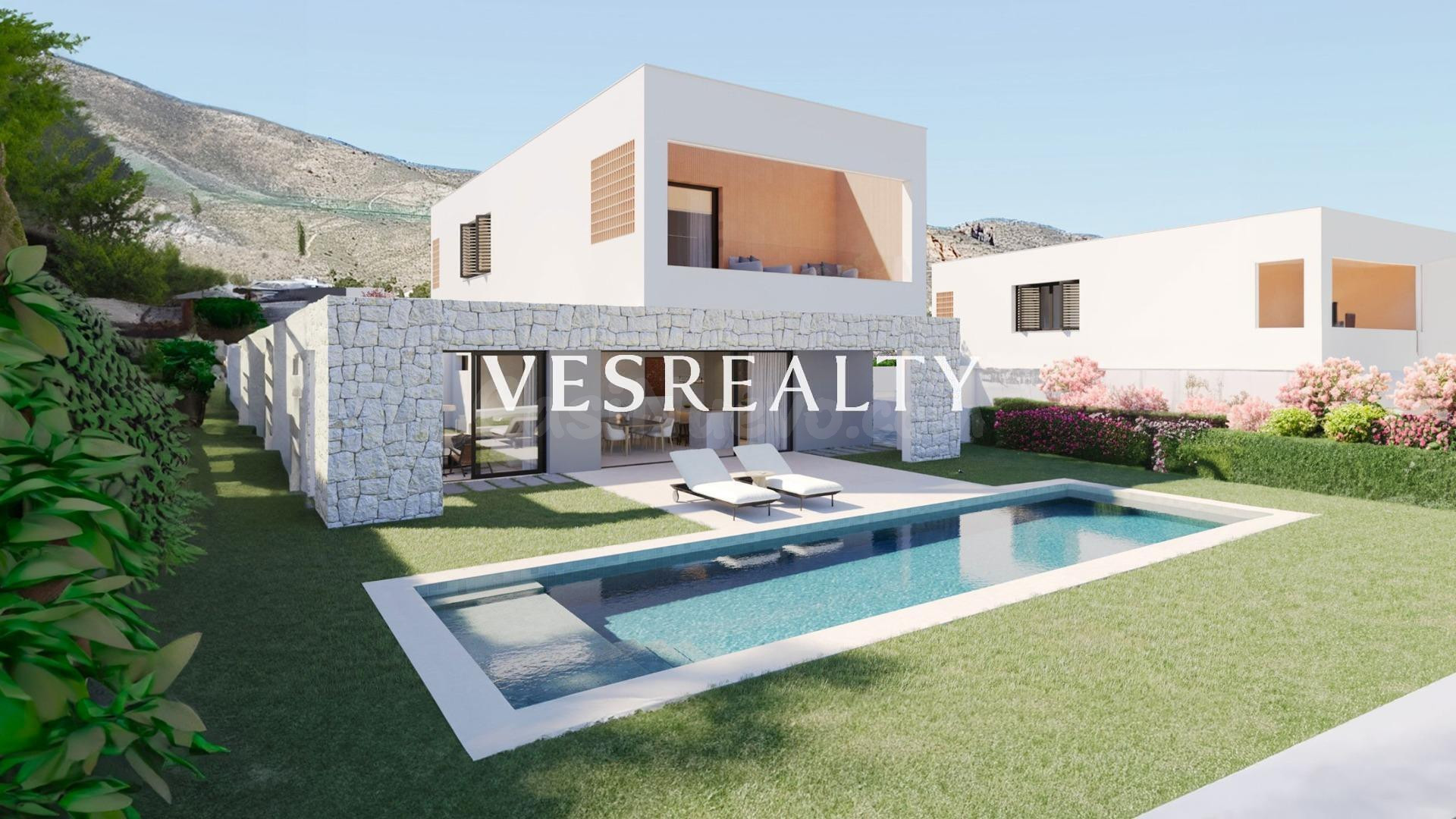Villa de lujo de obra nueva con piscina privada en Camporrosso Village, Finestrat