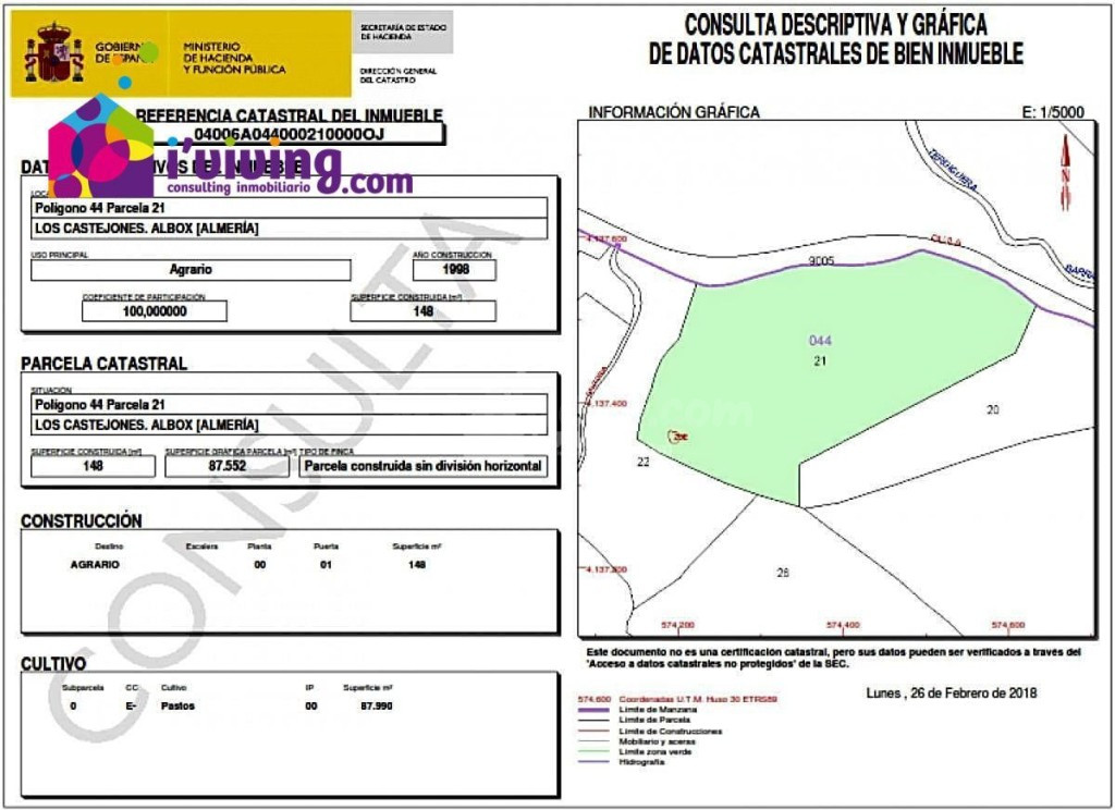 Parcela en Venta en Albox Almería
