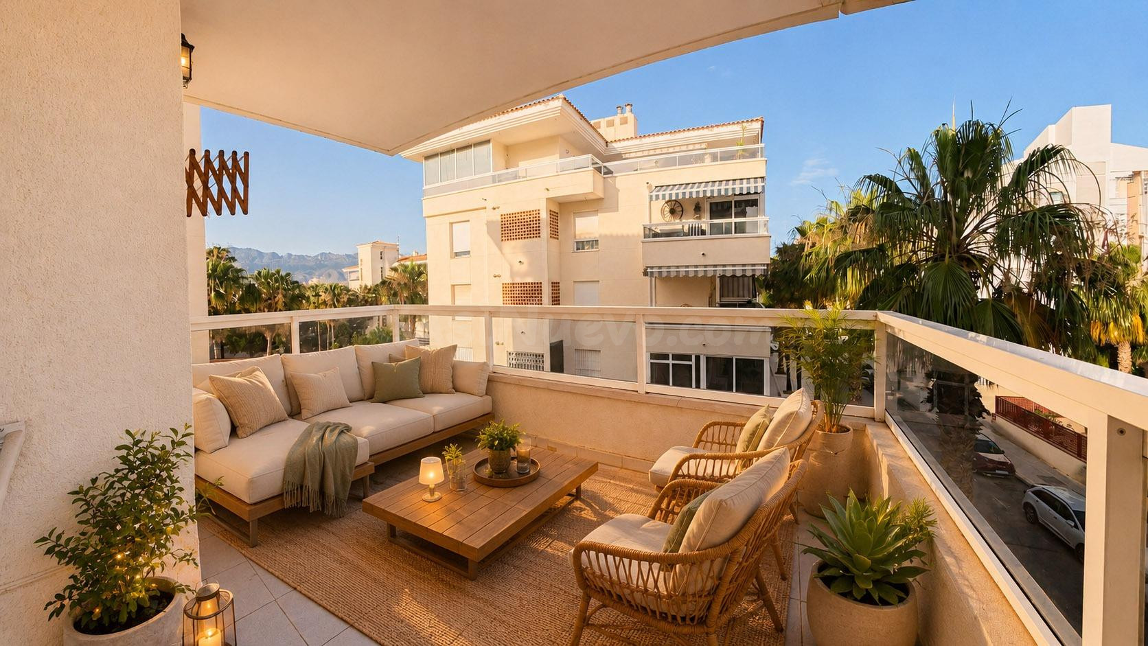 Apartamento de de esquina de 3 dormitorios con piscina a sólo 400m de la playa del Albir