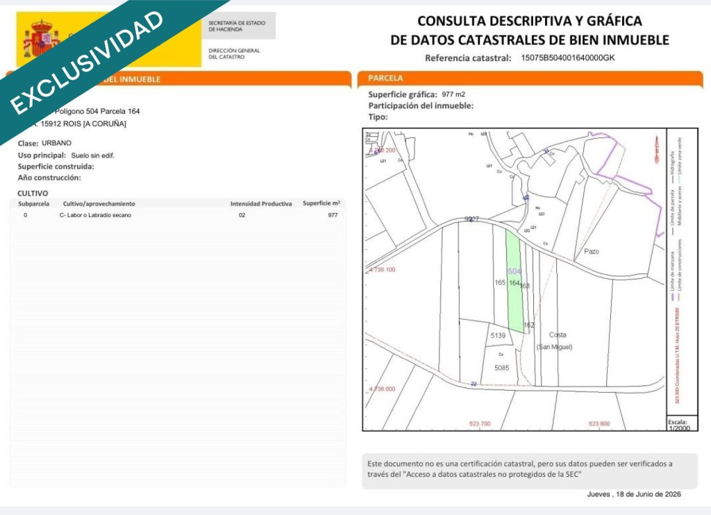 Parcelas urbanas en venta en Rois - foto 3