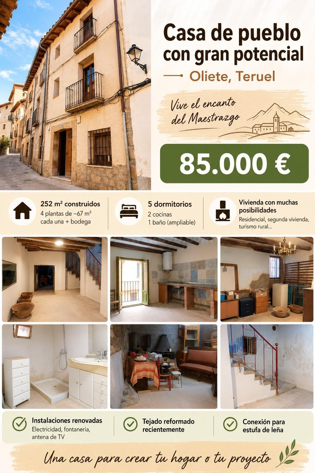 Casa de Pueblo 5 habitaciones 252m² en venta - Aragon