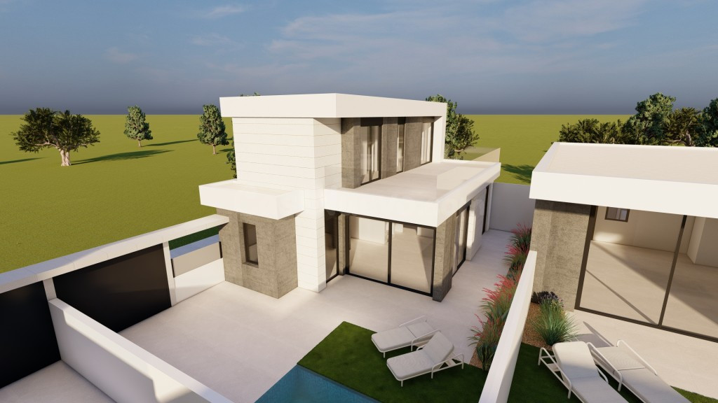 Chalet con piscina privada en Pilar de la Horadada