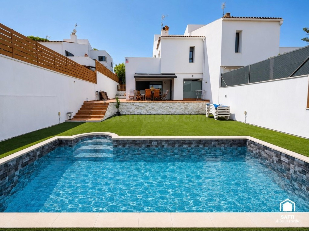 Espectacular chalet recién reformado con piscina privada y vistas al mar en Mas Mel