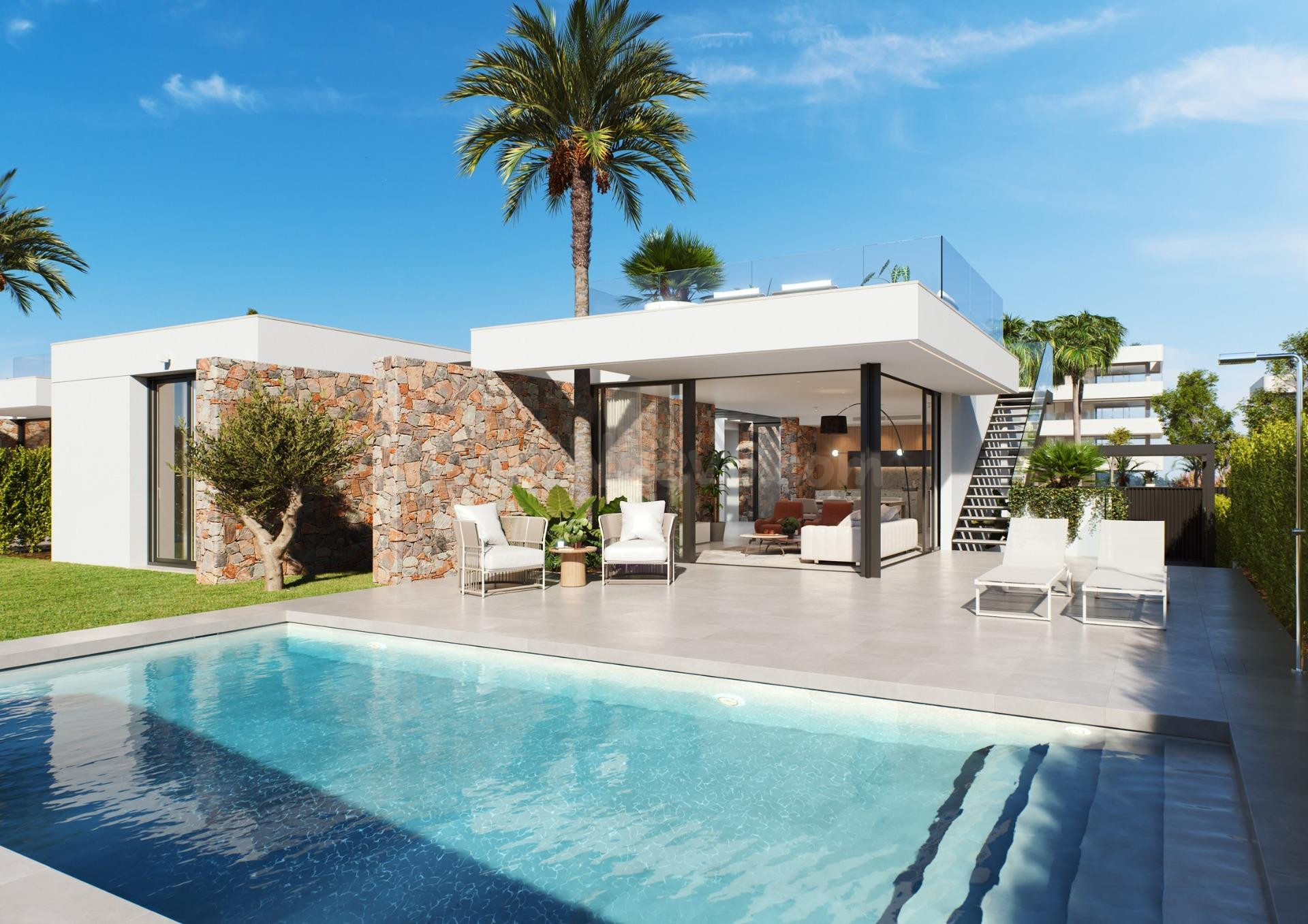 VILLAS DE OBRA NUEVA EN COMPLEJO PRIVADO EN LA PROVINCIA DE MURCIA