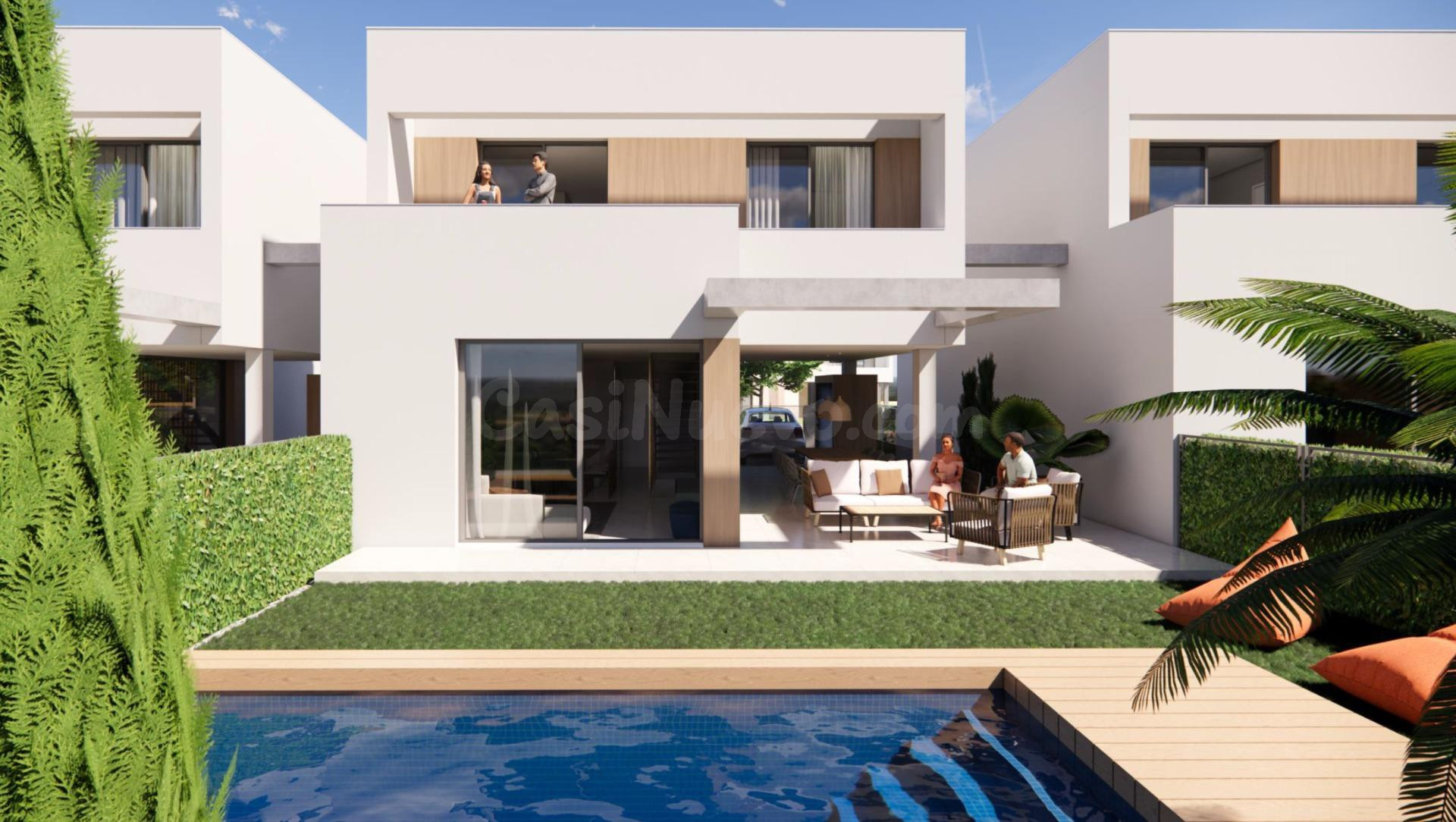 VILLAS DE OBRA NUEVA EN COMPLEJO PRIVADO EN LA PROVINCIA DE MURCIA