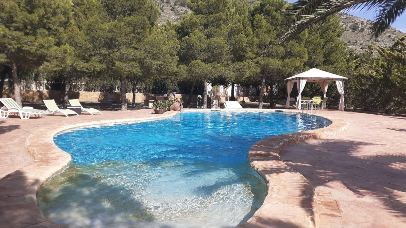 CHALET EN PETRER CON CASA PRINCIPAL Y DE INVITADOS CON PISCINA Y CABALLERIZAS ( AMUEBLADO)