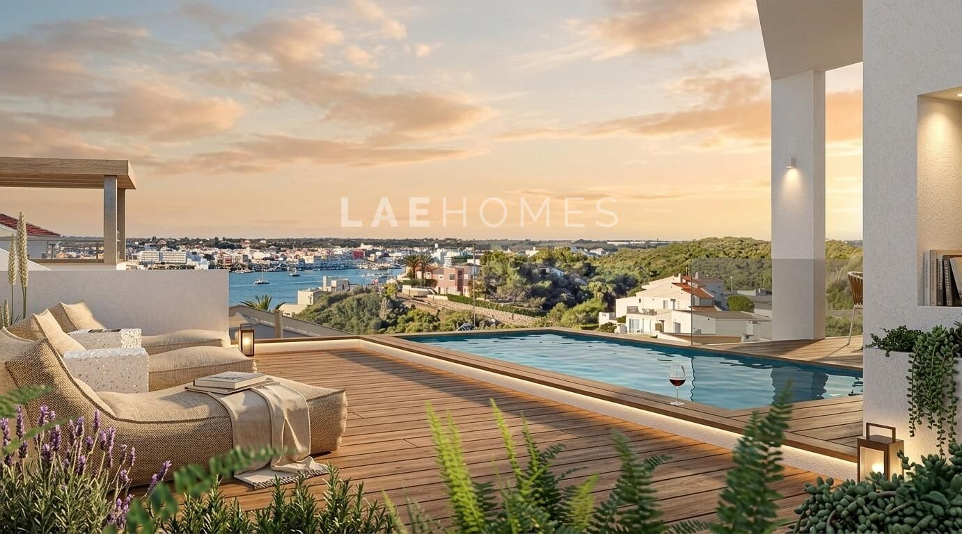 VILLA CONTEMPORÁNEA CON VISTAS PANORÁMICAS AL PUERTO DE MAHÓN – CALA LLONGA, MENORCA