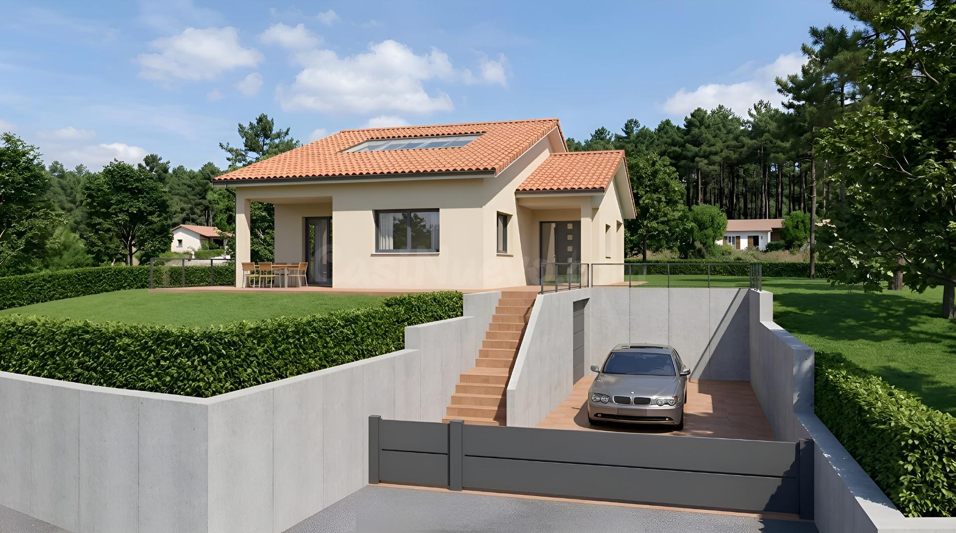 Proyecto de vivienda unifamiliar de obra nueva en Santa Maria de Palautordera | Parcela privada, jardín y garaje para dos vehículos