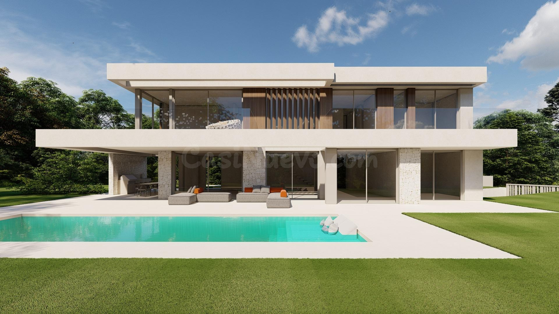 Proyecto de villa de lujo en una parcela orientada al sur con vistas al Peñón de Ifach