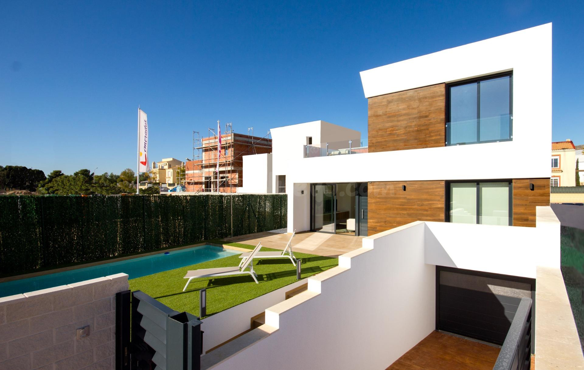 VENTA-OBRA NUEVA-CAMPELLO-VILLA-3D-2B-220M2-PARCELA 500M2-TERRAZA 50m2-SÓTANO-PISCINA-CERCA LA PLAYA
