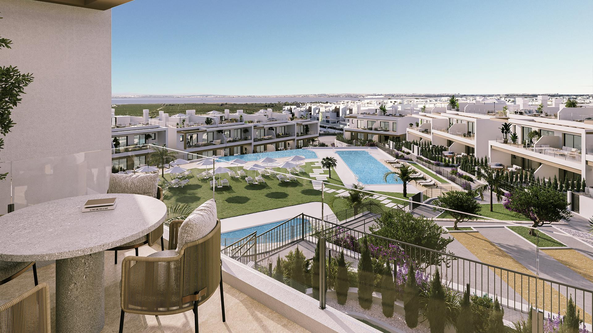 Bungalow de lujo 2 dormitorios 160m² en Los Balcones, Torrevieja