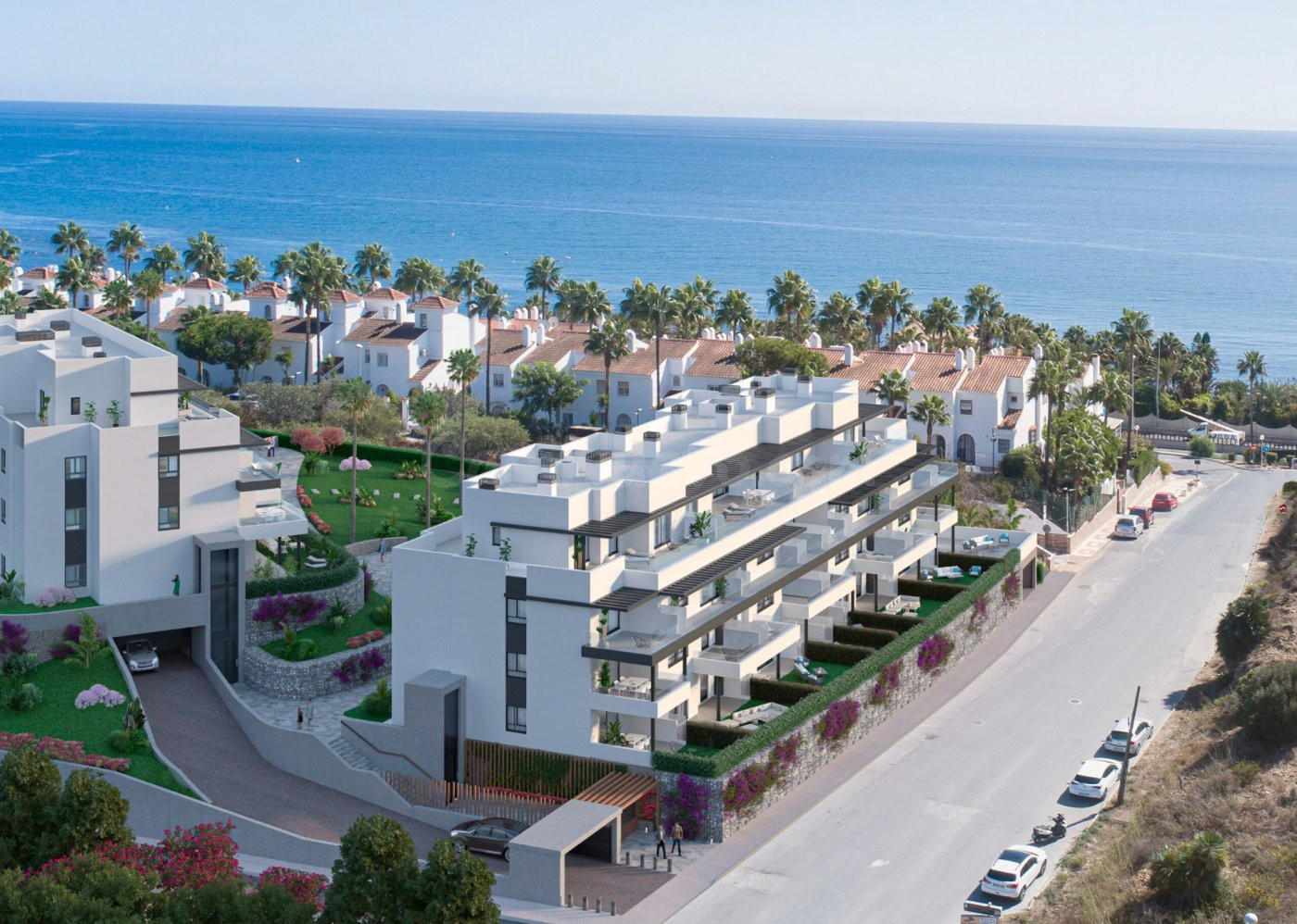 **Exclusivo apartamento con jardín y vistas al mar en La Cala de Mijas**